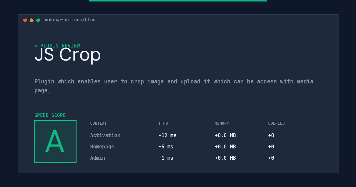 JS Crop - MakeWPFast