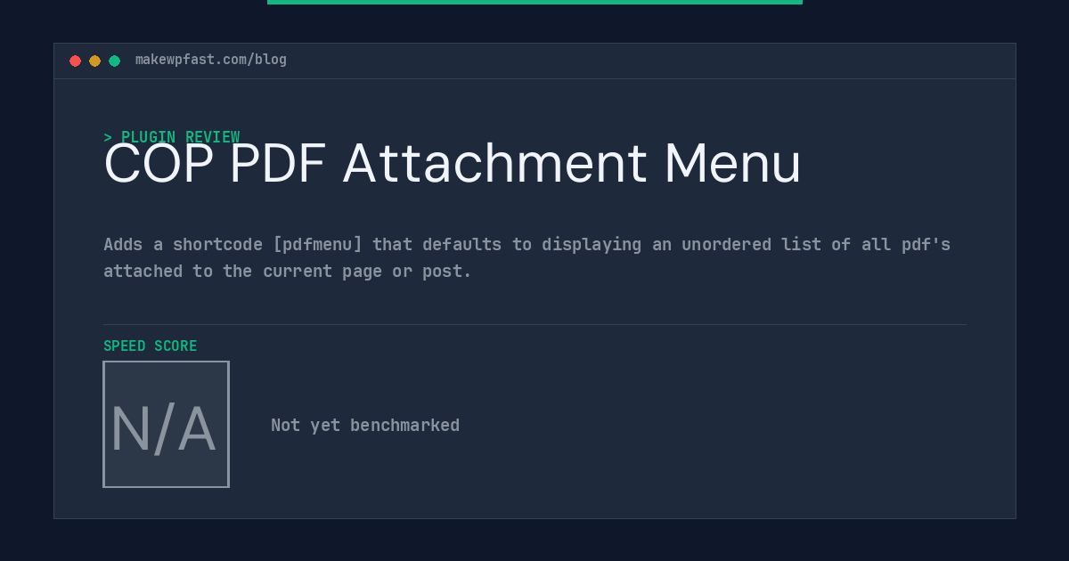COP PDF Attachment Menu - MakeWPFast