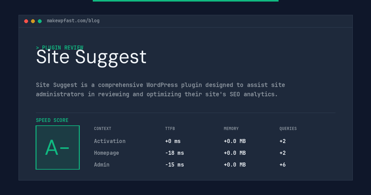 Site Suggest - MakeWPFast
