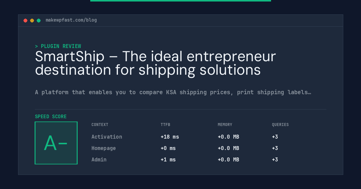 SmartShip – The ideal entrepreneur destination for shipping solutions - MakeWPFast