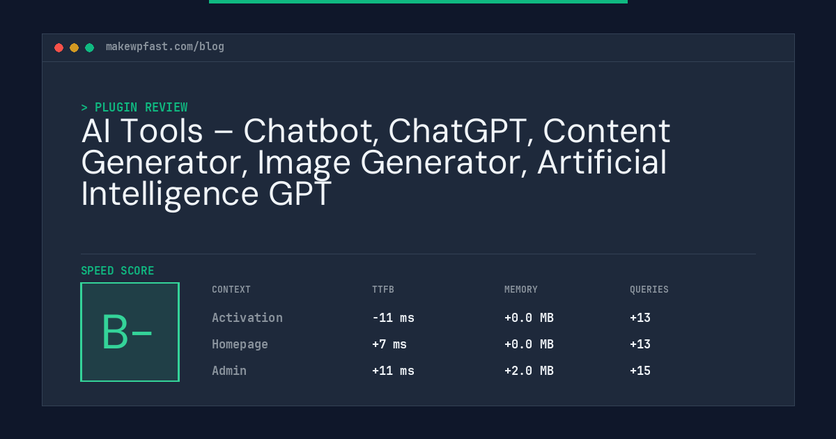 AI Tools – Chatbot, ChatGPT, Content Generator, Image Generator, Artificial Intelligence GPT - MakeWPFast