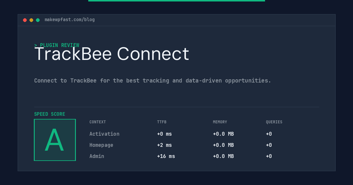 TrackBee Connect - MakeWPFast