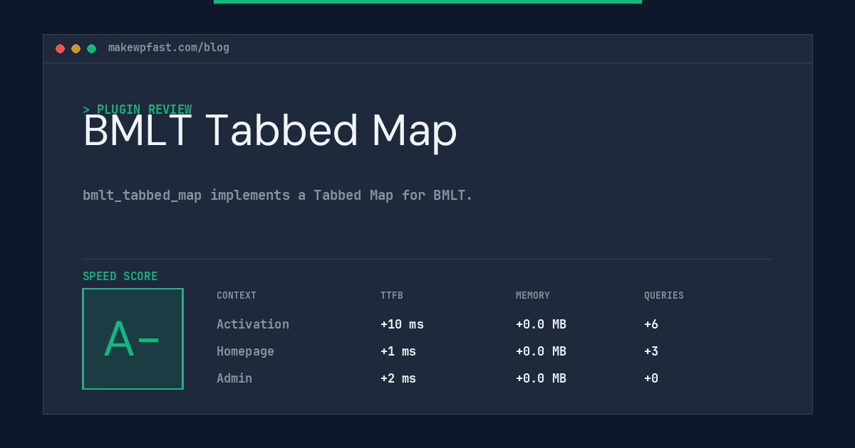 BMLT Tabbed Map - MakeWPFast