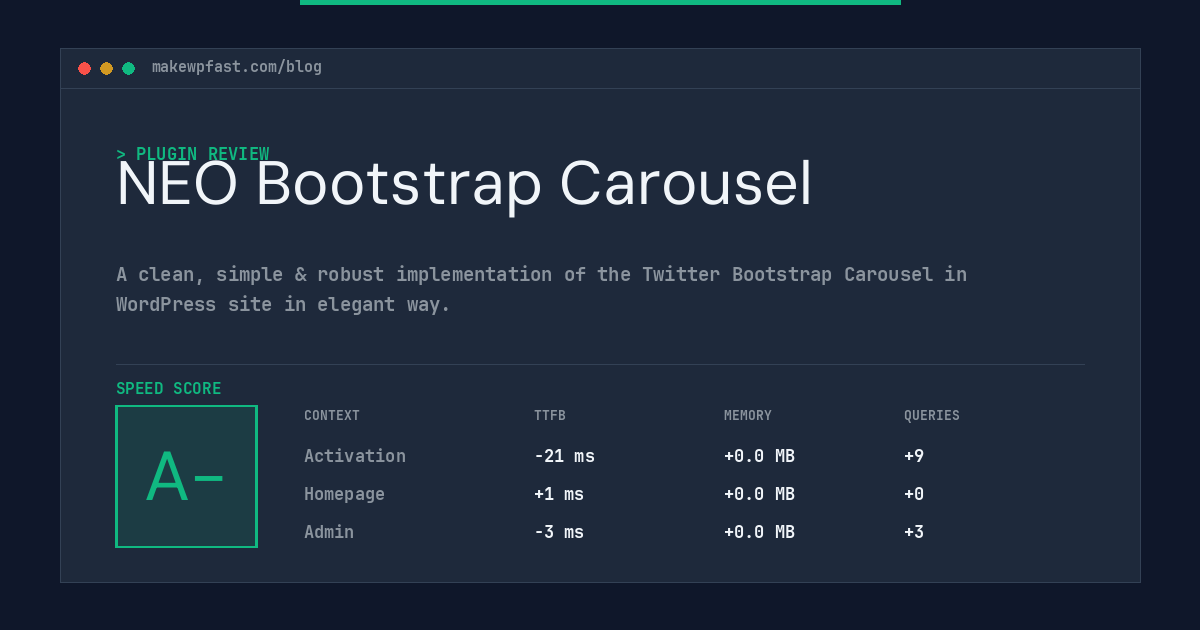 NEO Bootstrap Carousel - MakeWPFast