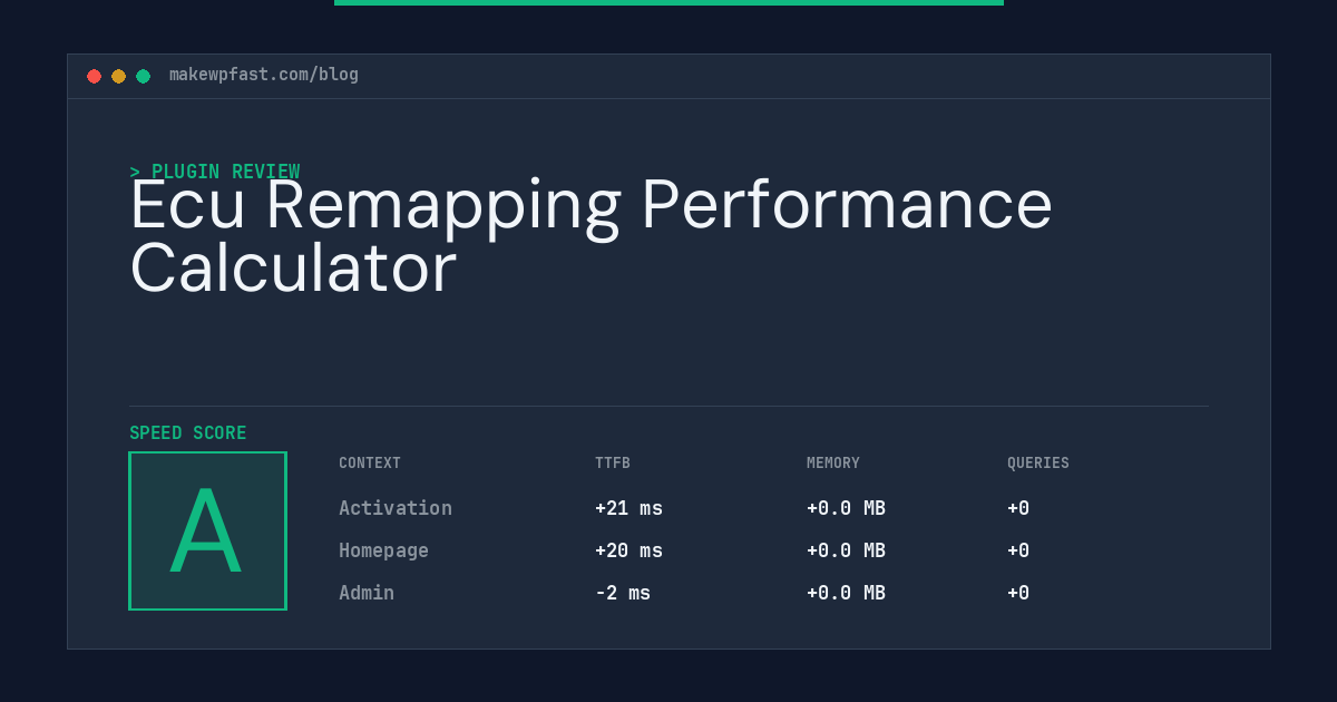 Ecu Remapping Performance Calculator - MakeWPFast