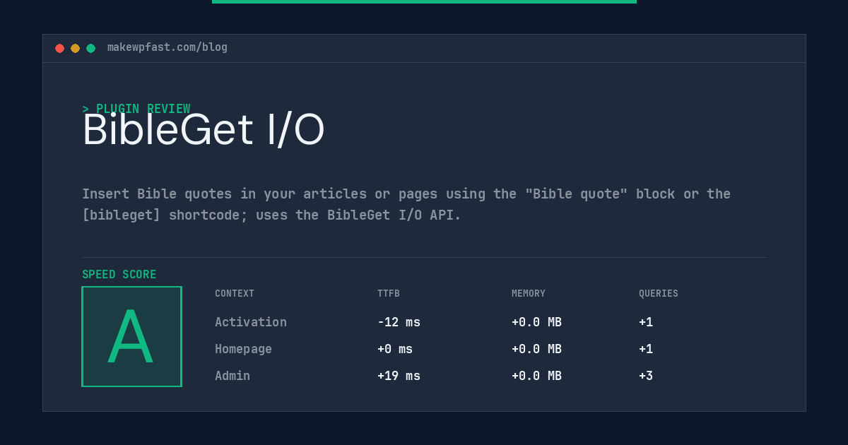 BibleGet I/O - MakeWPFast