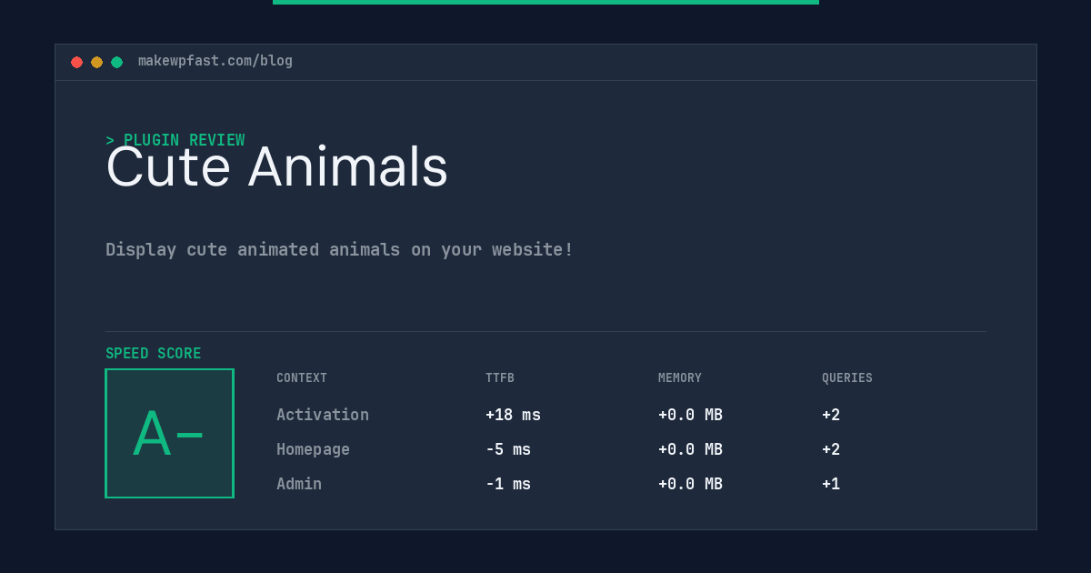 Cute Animals - MakeWPFast