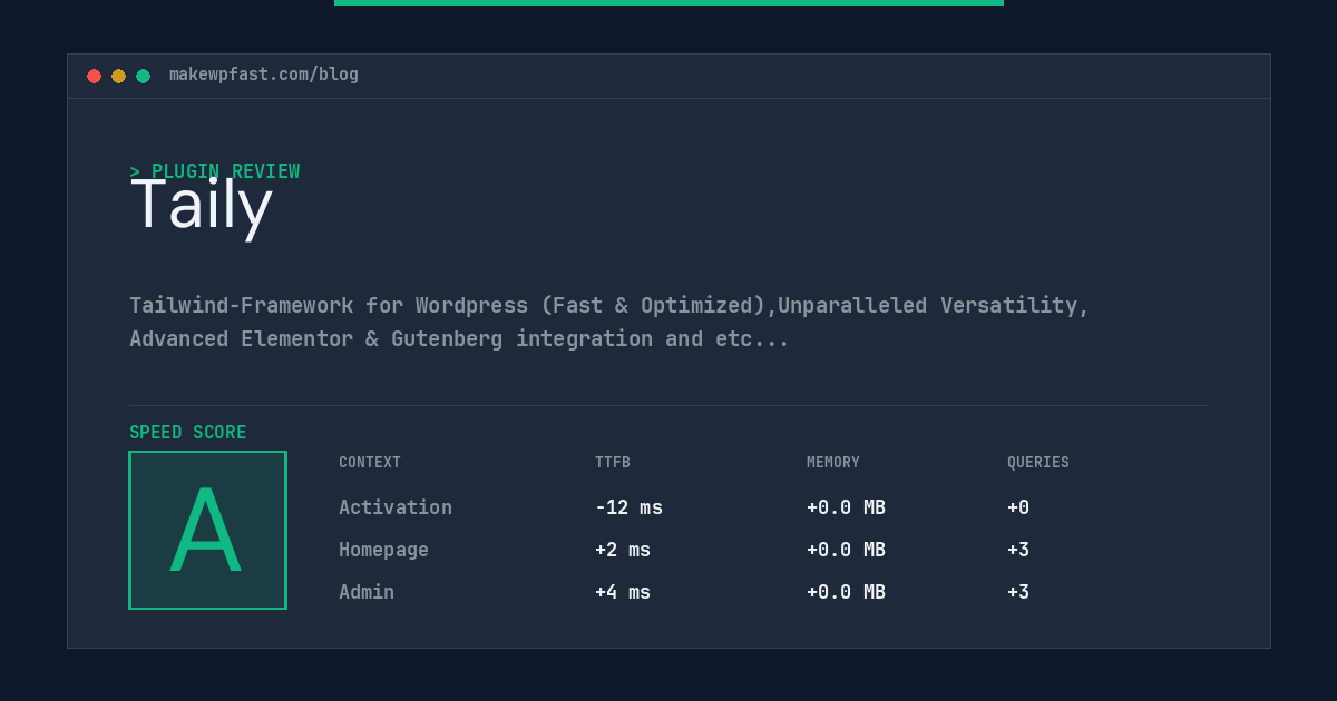 Taily - MakeWPFast