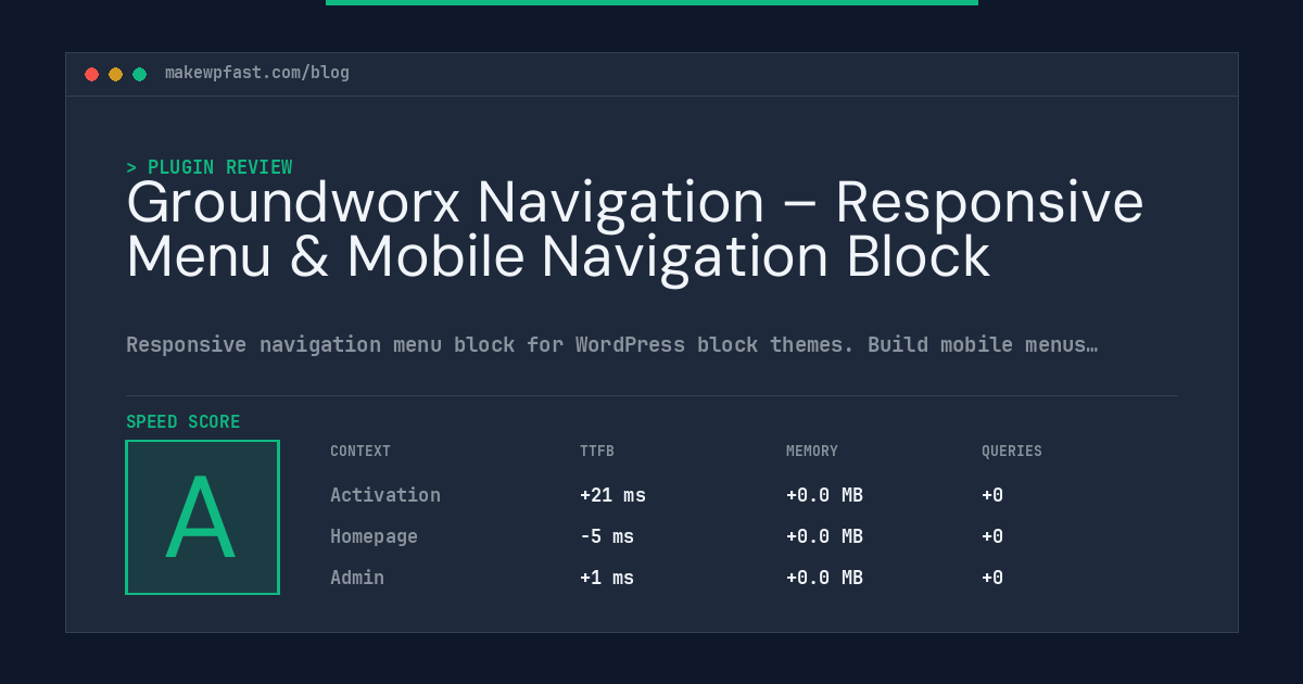 Groundworx Navigation – Responsive Menu & Mobile Navigation Block - MakeWPFast