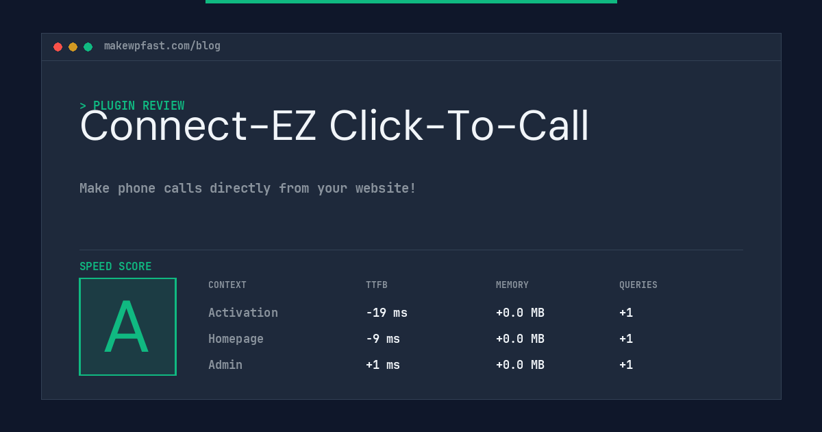 Connect-EZ Click-To-Call - MakeWPFast