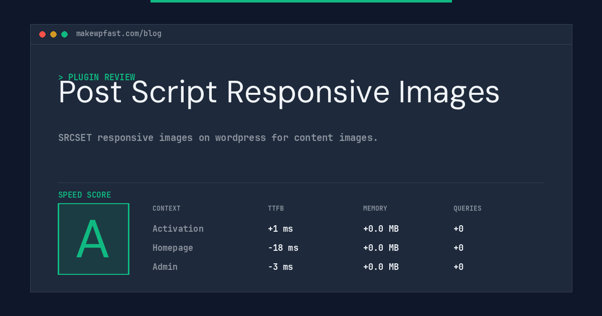 Post Script Responsive Images - MakeWPFast