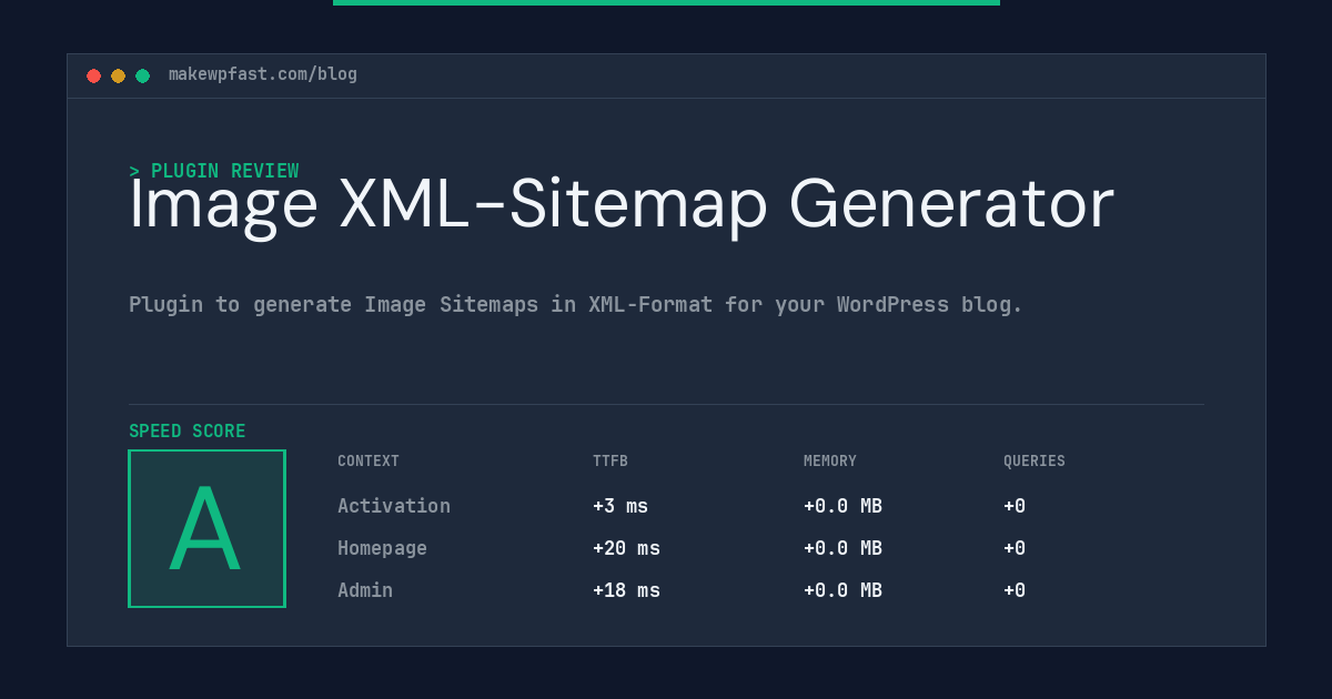 Image XML-Sitemap Generator - MakeWPFast