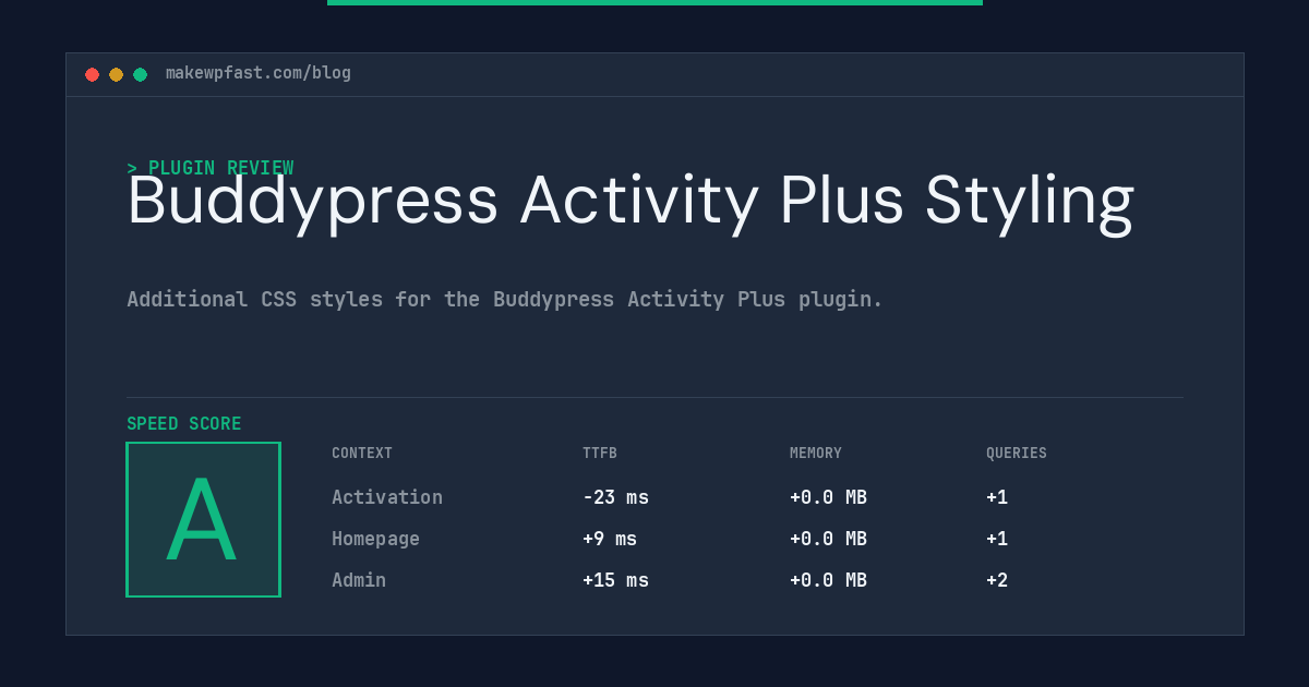 Buddypress Activity Plus Styling - MakeWPFast