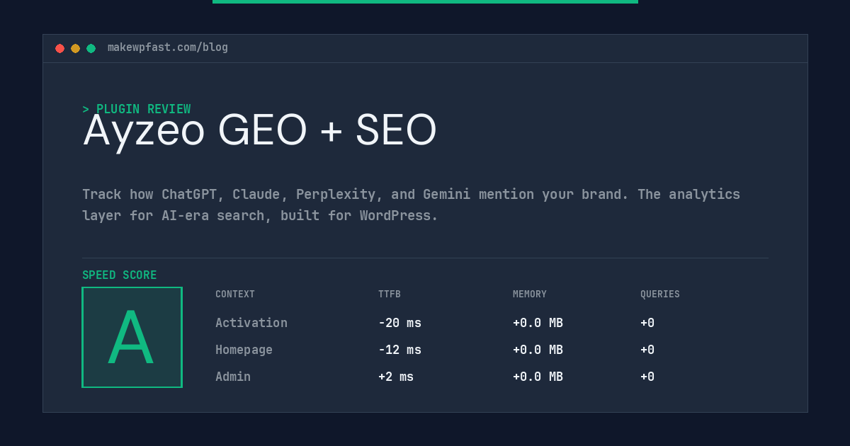 Ayzeo GEO + SEO - MakeWPFast