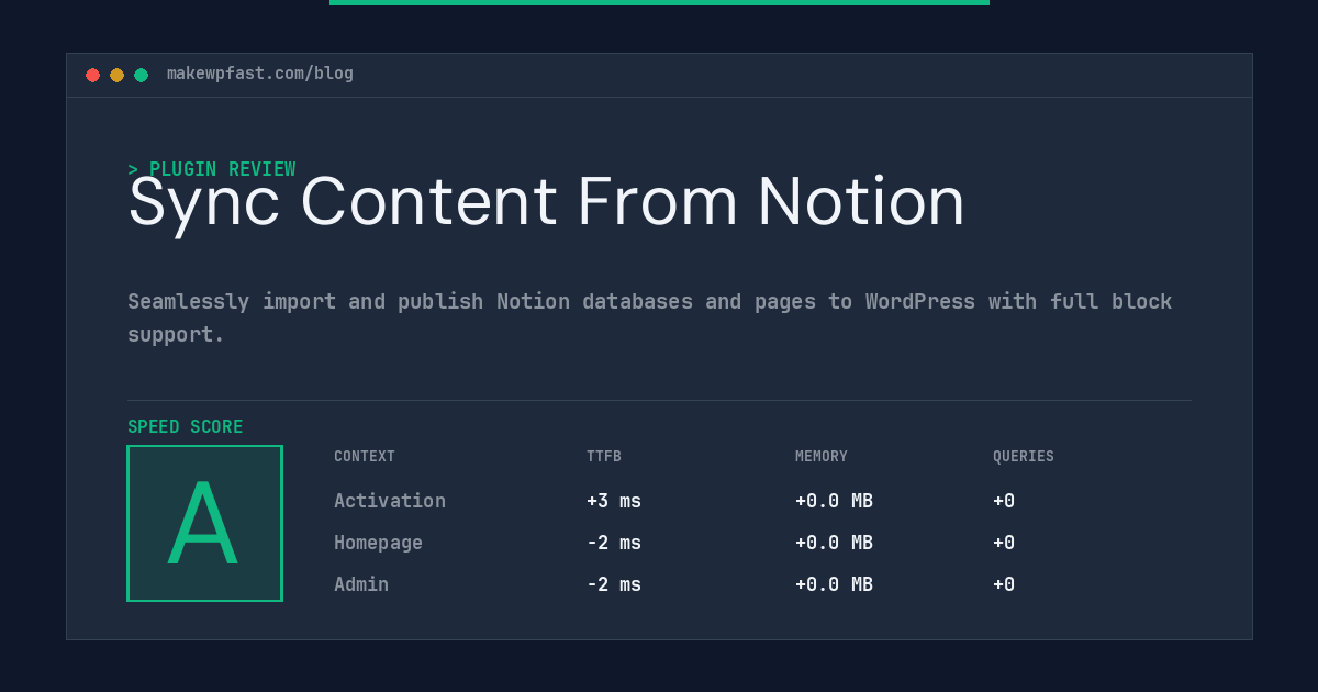 Sync Content From Notion - MakeWPFast