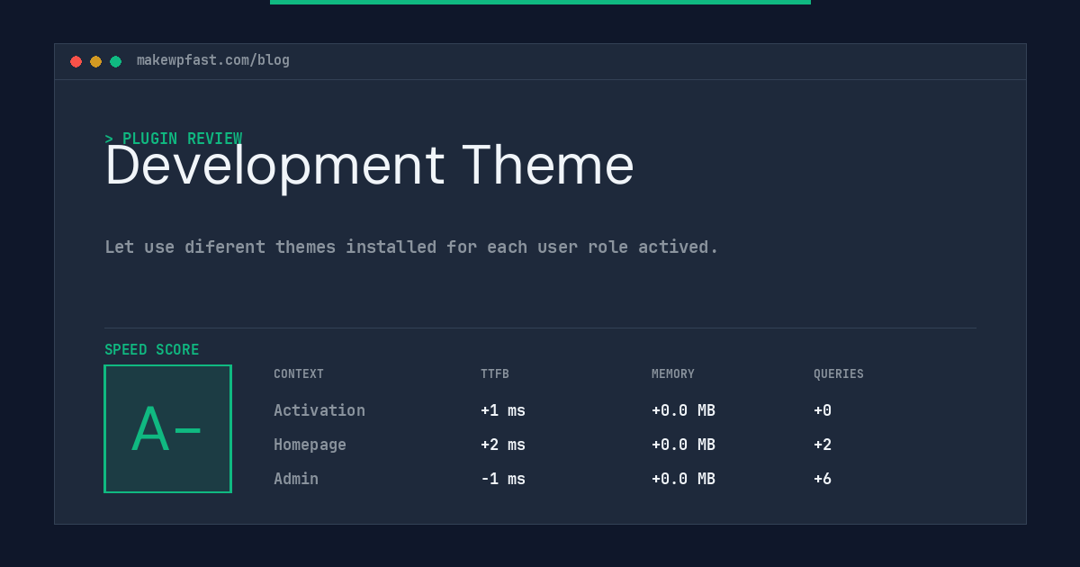 Development Theme - MakeWPFast