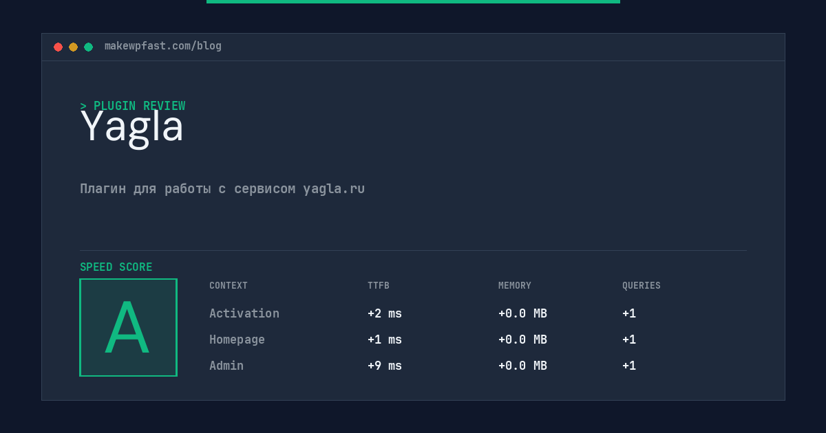Yagla - MakeWPFast