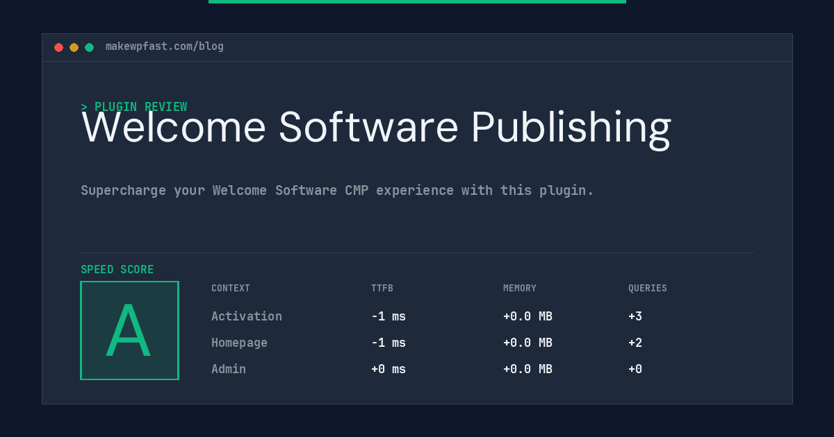 Welcome Software Publishing - MakeWPFast