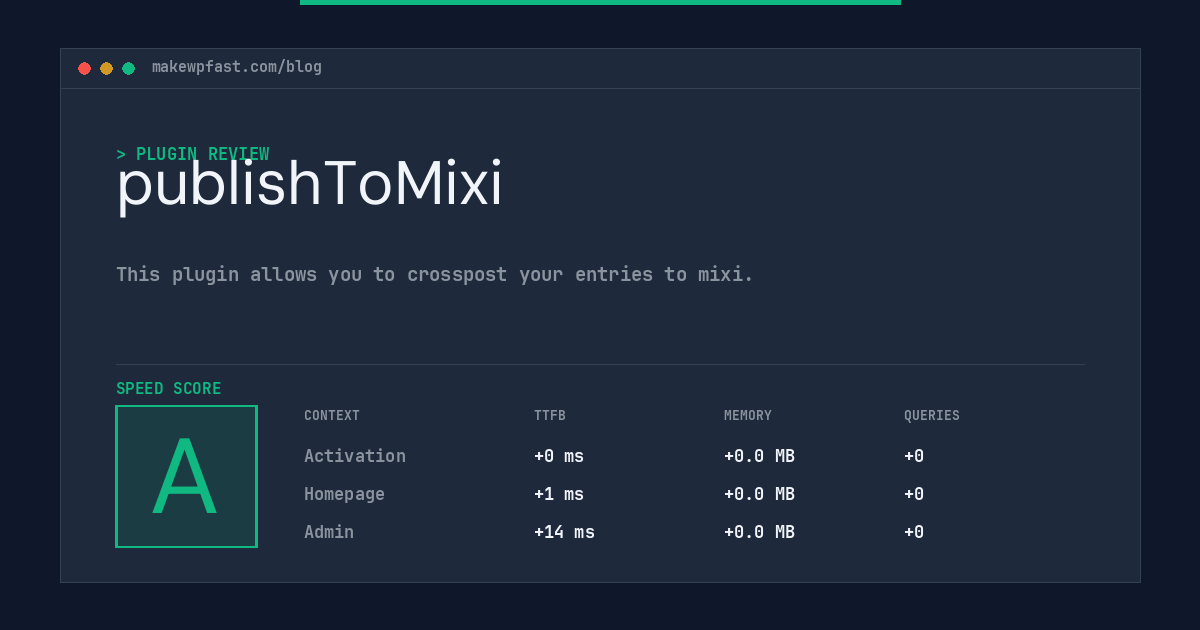 publishToMixi - MakeWPFast
