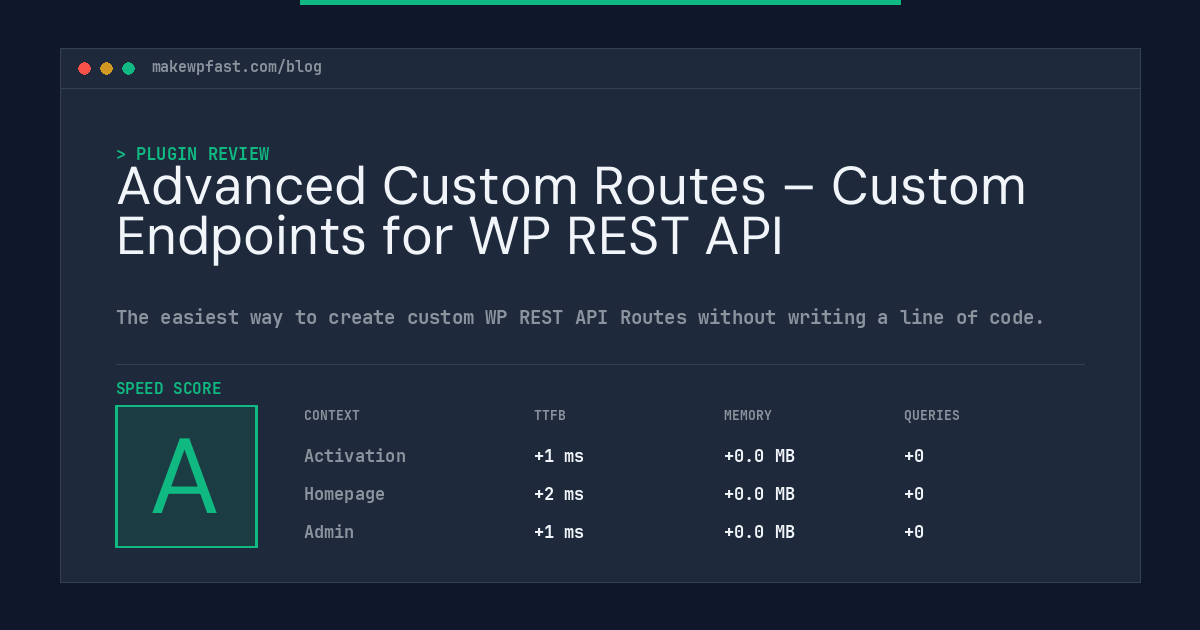 Advanced Custom Routes – Custom Endpoints for WP REST API - MakeWPFast