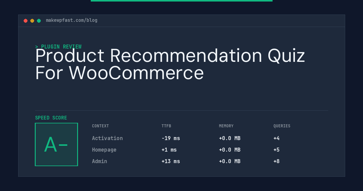 Product Recommendation Quiz For WooCommerce - MakeWPFast