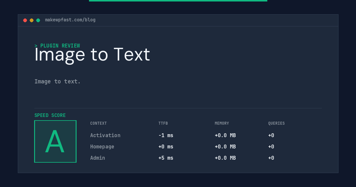 Image to Text - MakeWPFast
