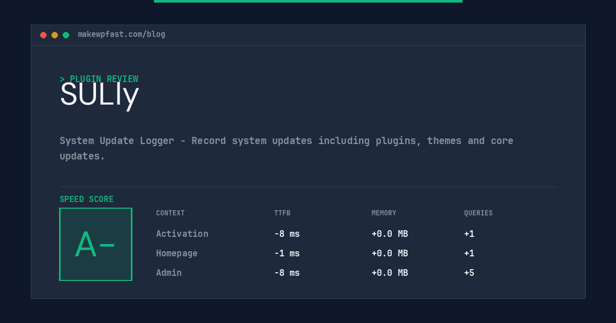 SULly - MakeWPFast