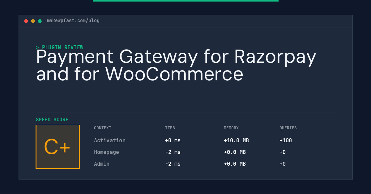 Payment Gateway for Razorpay and for WooCommerce - MakeWPFast