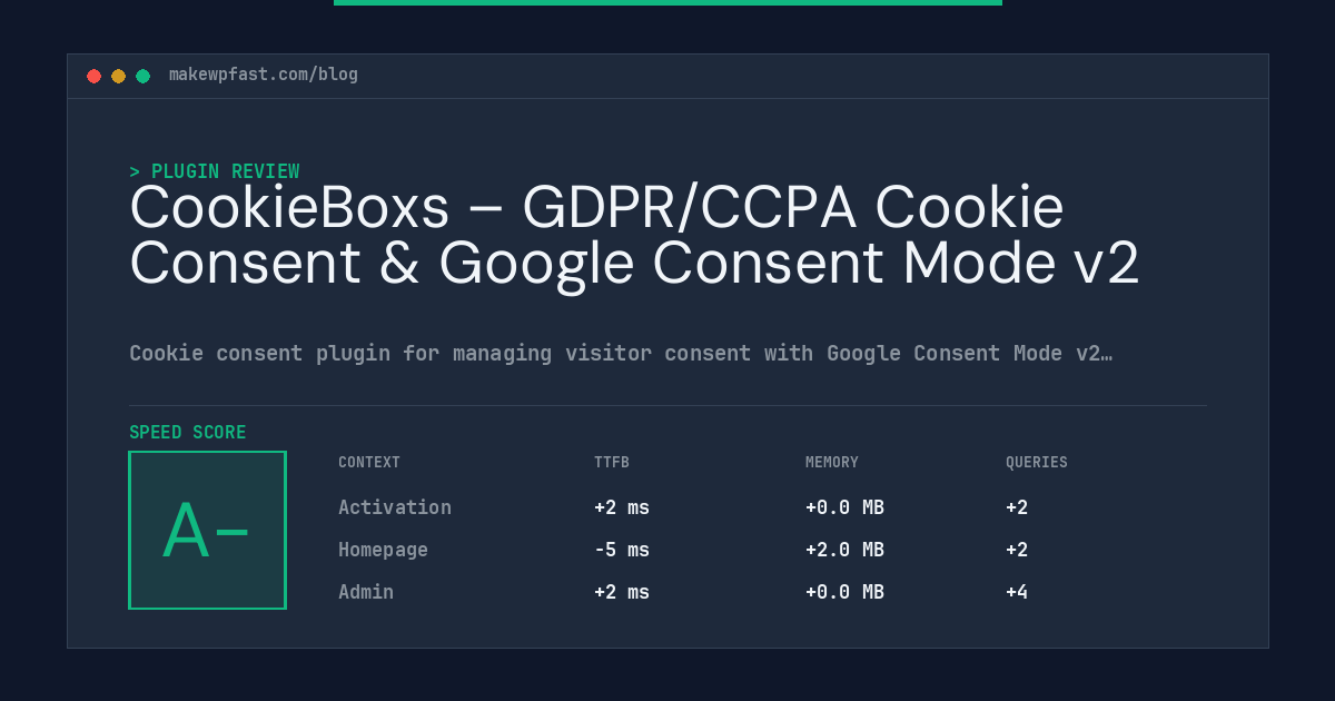 CookieBoxs – GDPR/CCPA Cookie Consent & Google Consent Mode v2 - MakeWPFast