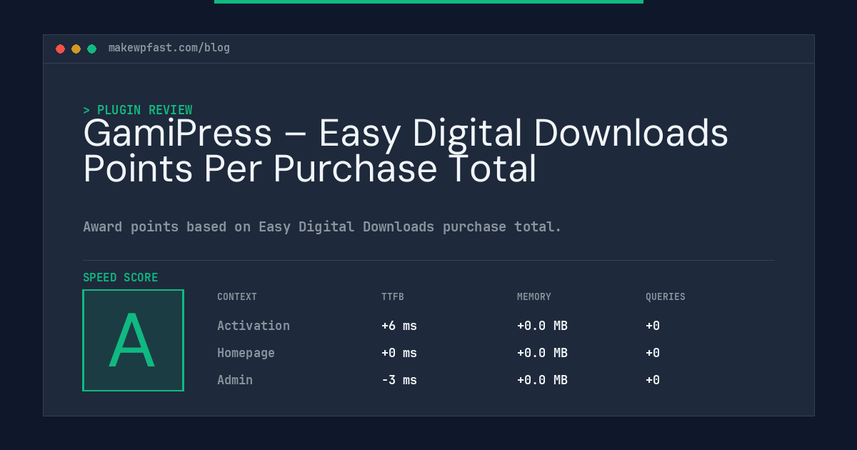 GamiPress – Easy Digital Downloads Points Per Purchase Total - MakeWPFast