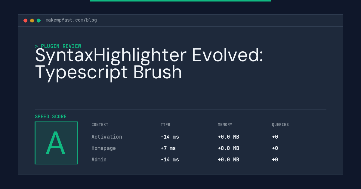 SyntaxHighlighter Evolved: Typescript Brush - MakeWPFast