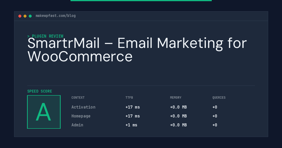 SmartrMail – Email Marketing for WooCommerce - MakeWPFast