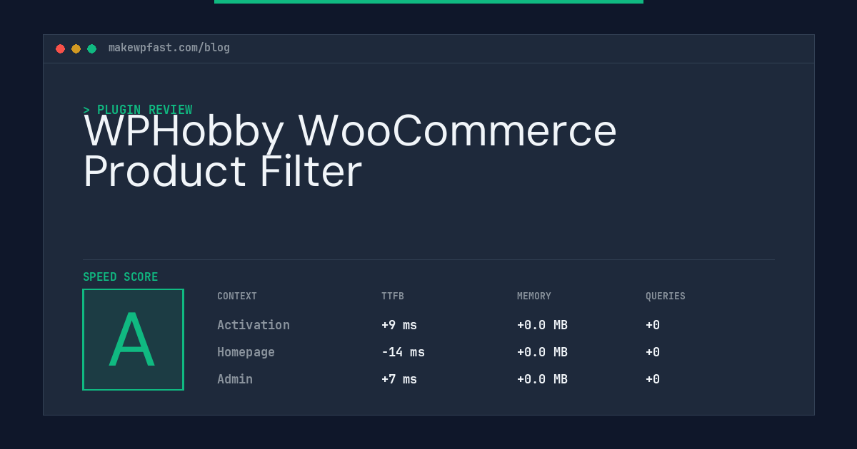WPHobby WooCommerce Product Filter - MakeWPFast