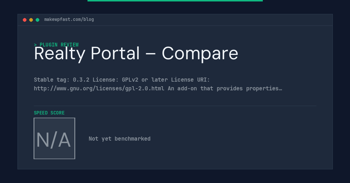 Realty Portal – Compare - MakeWPFast