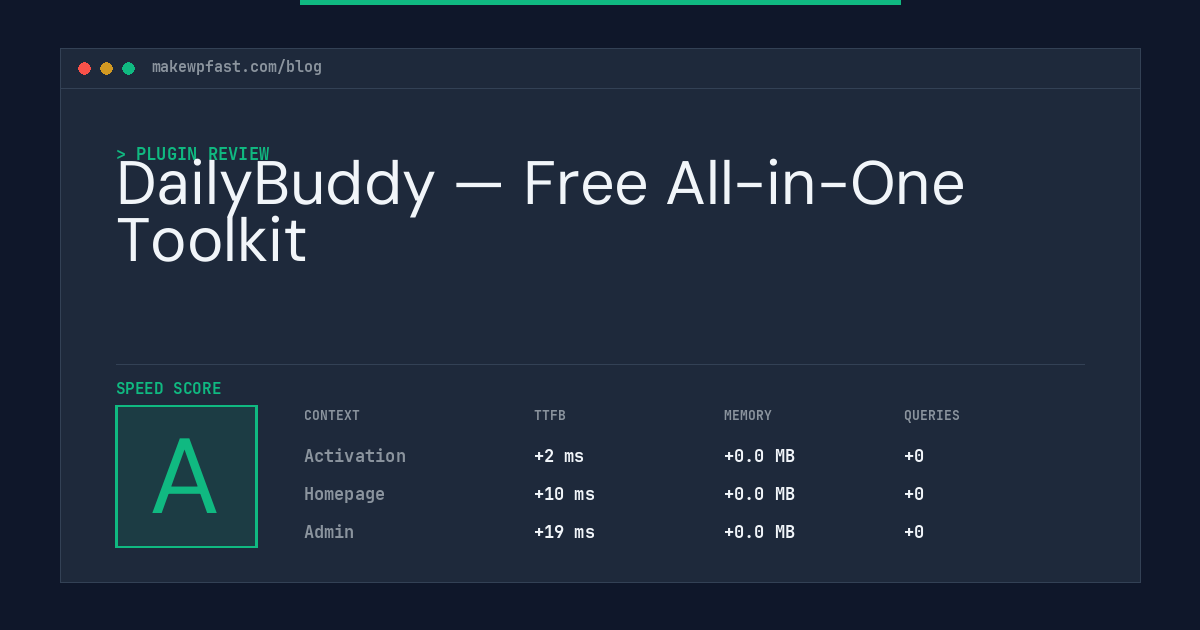 DailyBuddy — Free All-in-One Toolkit - MakeWPFast