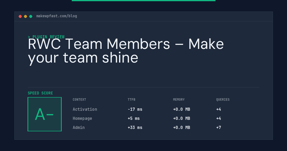RWC Team Members – Make your team shine - MakeWPFast