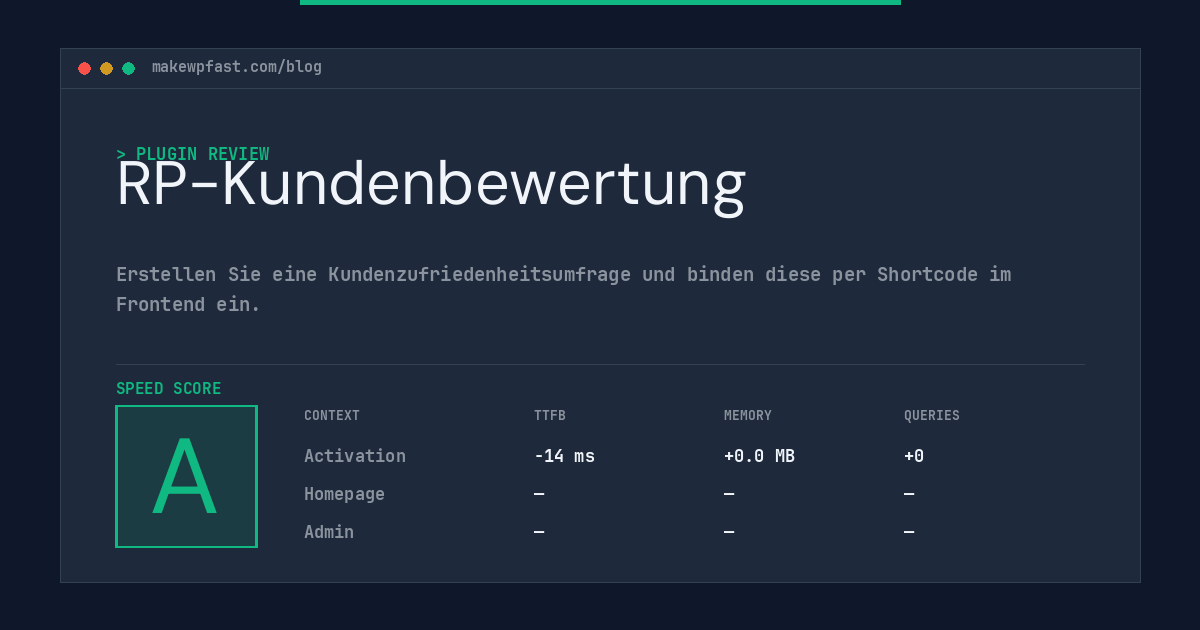 RP-Kundenbewertung - MakeWPFast