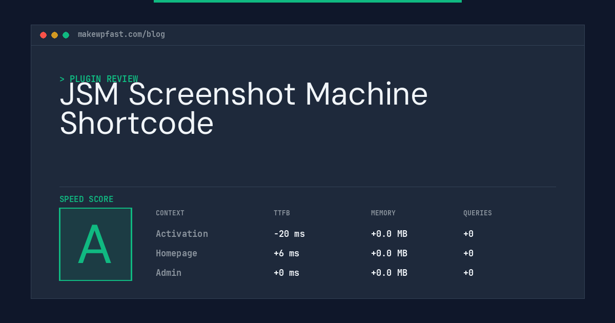 JSM Screenshot Machine Shortcode - MakeWPFast