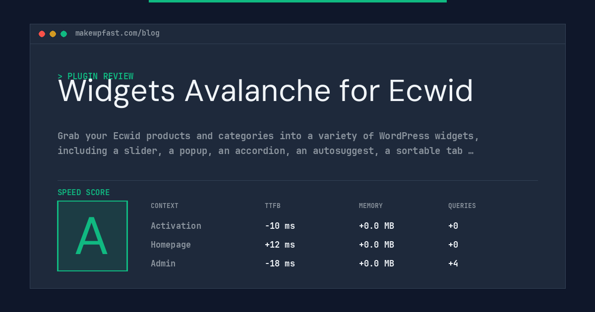 Widgets Avalanche for Ecwid - MakeWPFast
