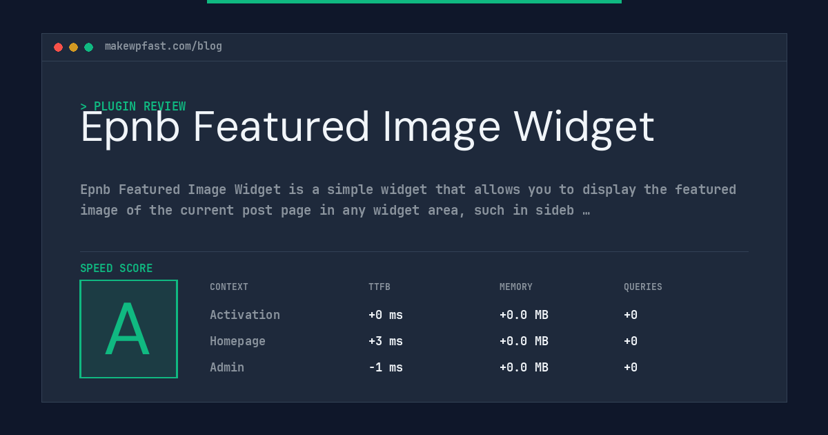 Epnb Featured Image Widget - MakeWPFast