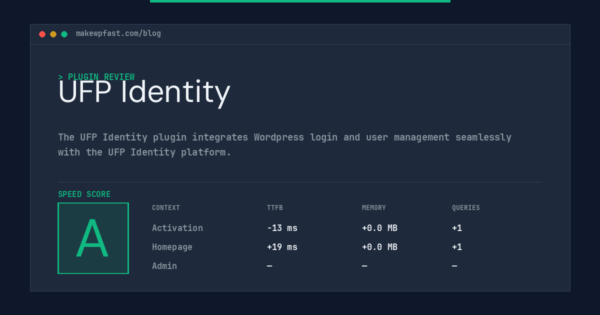 UFP Identity - MakeWPFast