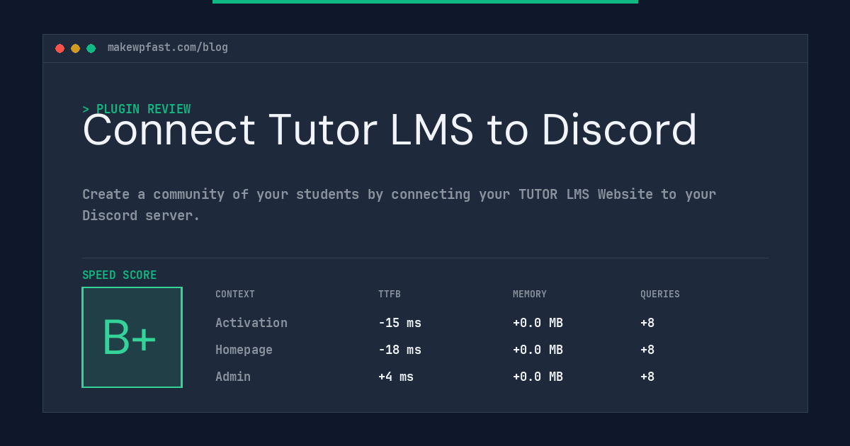 Connect Tutor LMS to Discord - MakeWPFast