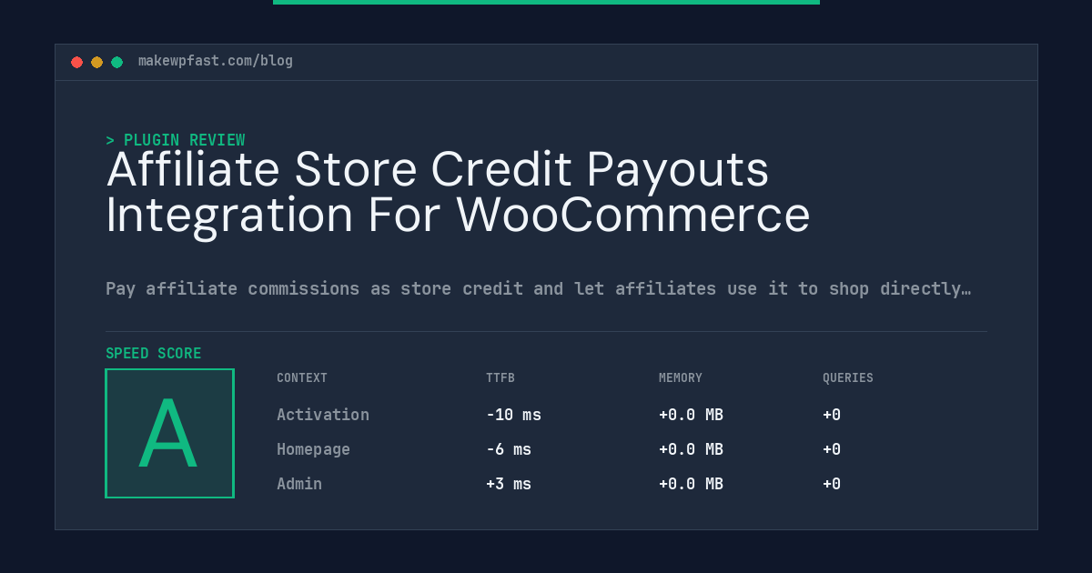 Affiliate Store Credit Payouts Integration For WooCommerce - MakeWPFast