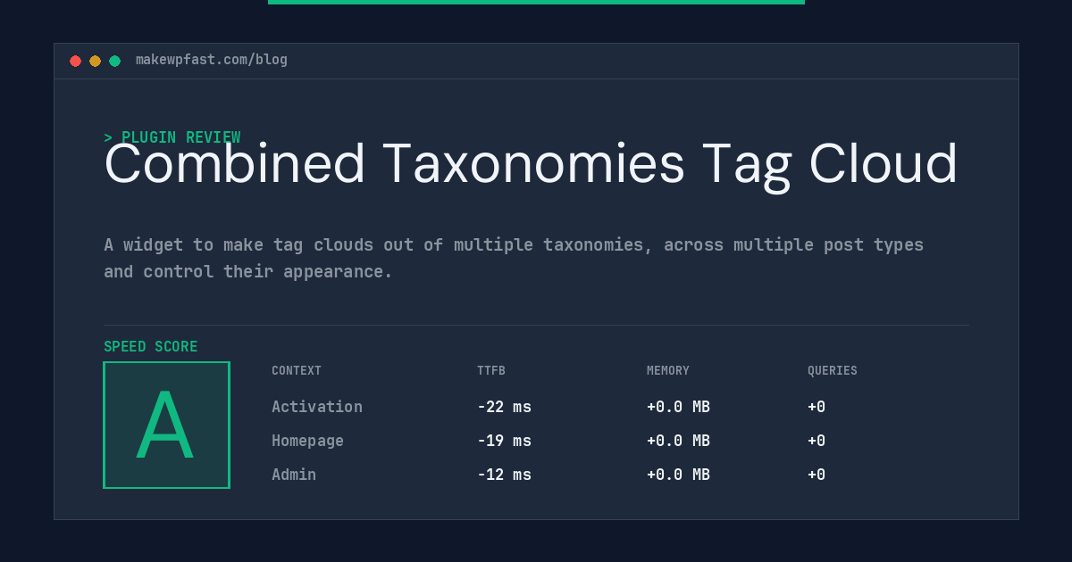 Combined Taxonomies Tag Cloud - MakeWPFast