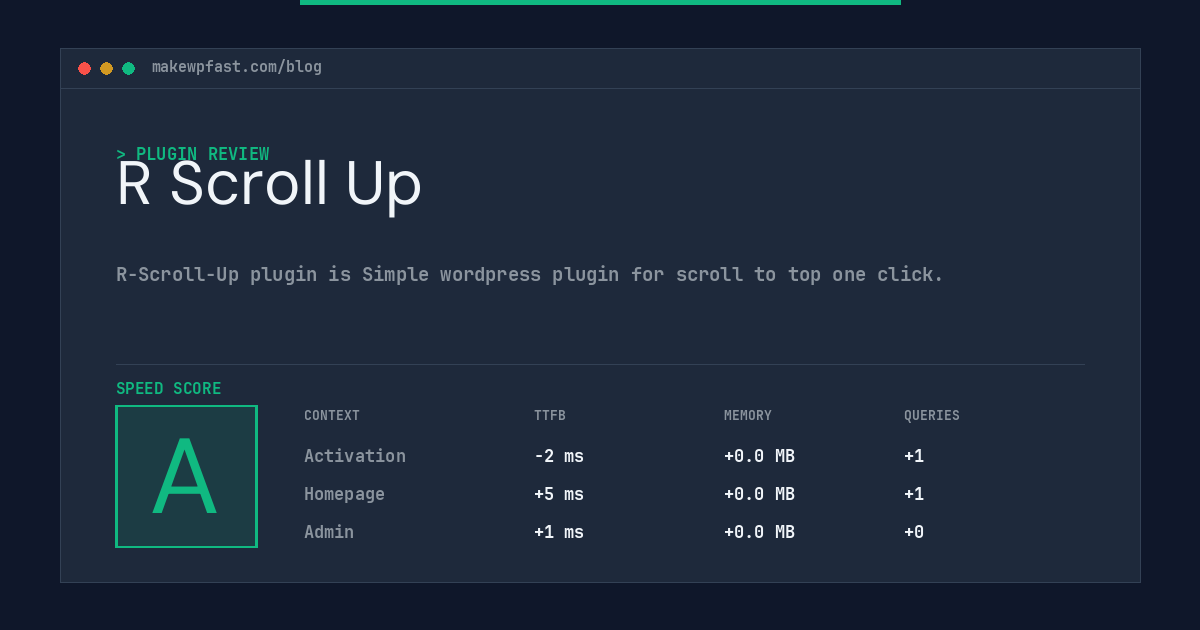 R Scroll Up - MakeWPFast