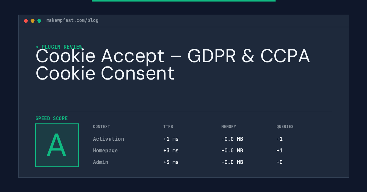 Cookie Accept – GDPR & CCPA Cookie Consent - MakeWPFast