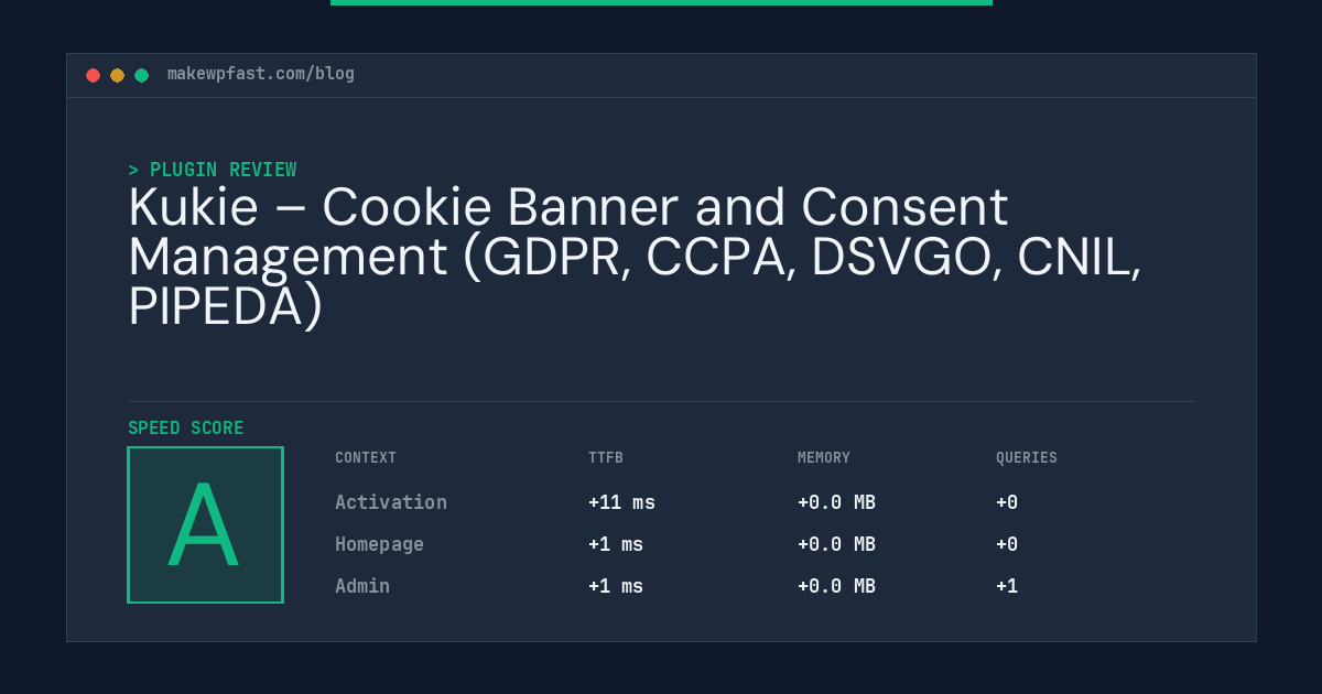 Kukie – Cookie Banner and Consent Management (GDPR, CCPA, DSVGO, CNIL, PIPEDA) - MakeWPFast