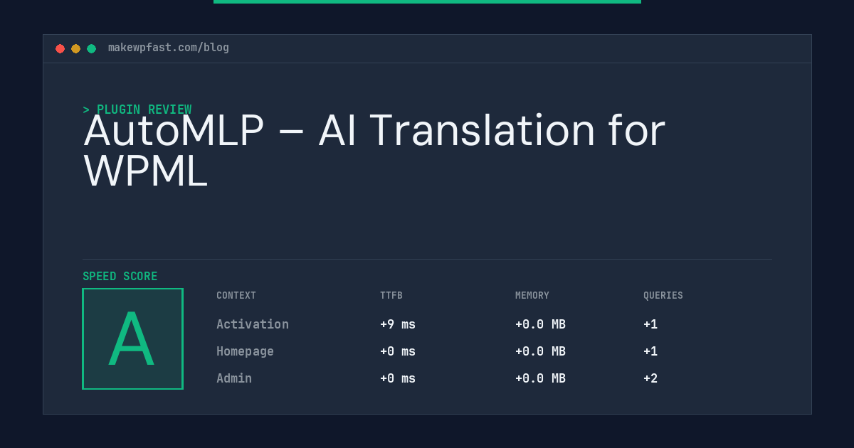 AutoMLP – AI Translation for WPML - MakeWPFast