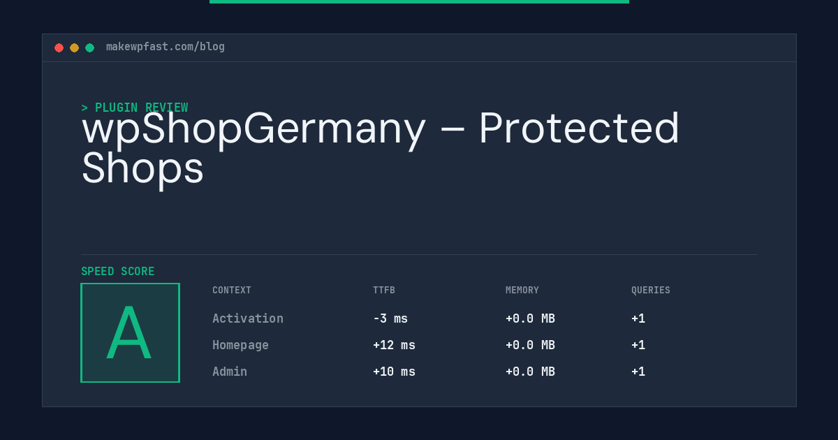 wpShopGermany – Protected Shops - MakeWPFast