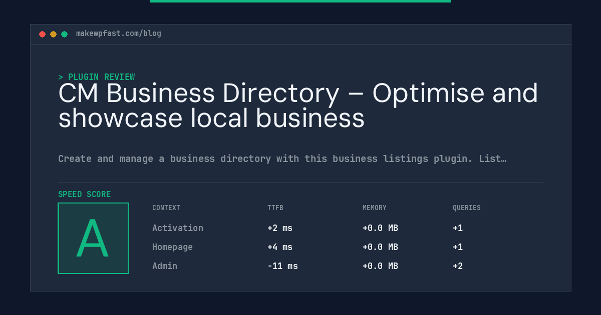 CM Business Directory – Optimise and showcase local business - MakeWPFast